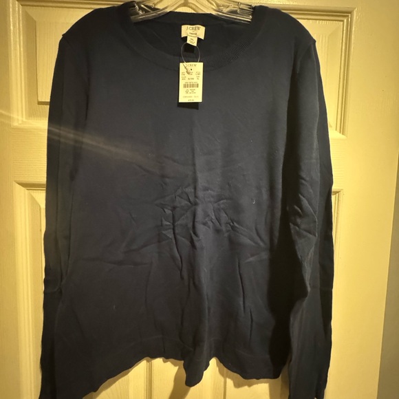 J. Crew Deep Blue Teddie Sweater - Picture 2 of 5